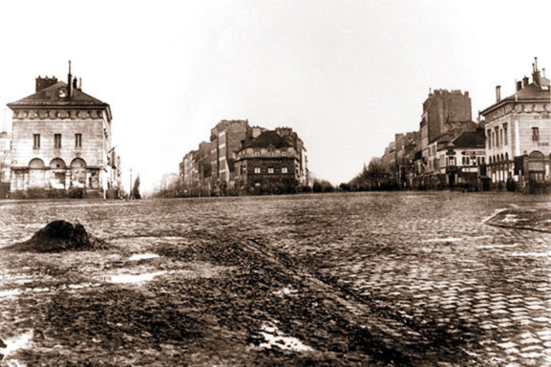 Place d'Italie avant 1859 - On voit encore les barrières du murs des fermiers généraux