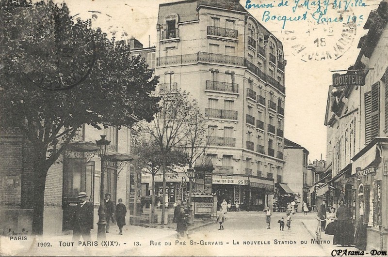 Place des Fêtes, Rue du Pré Saint Gervais