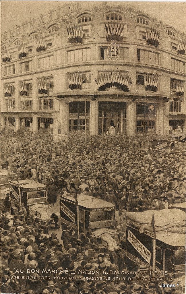 GRANDE BOITE CARTON Au Bon Marche Fourrures Paris Maison Boucicaut EUR
